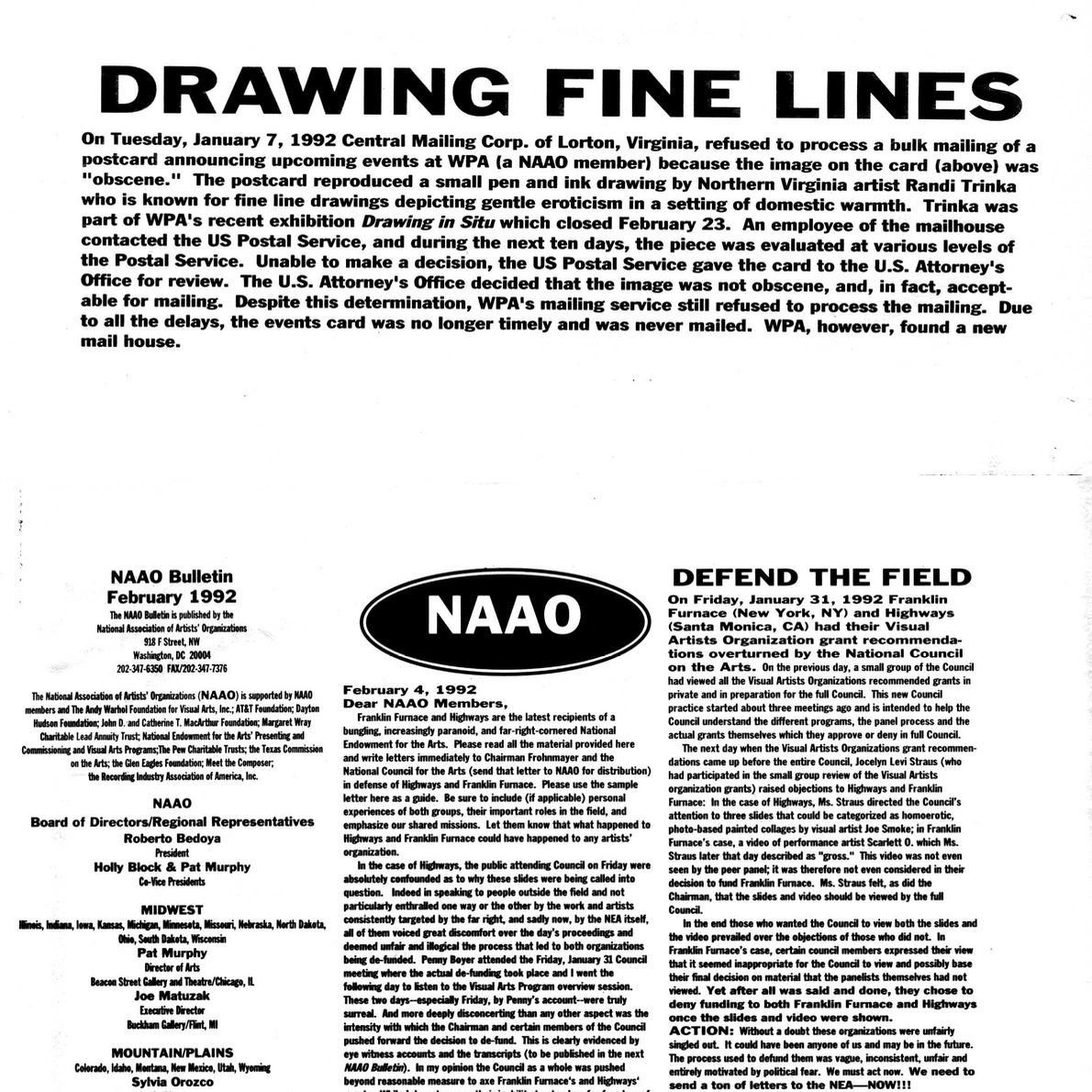 NAAO Bulletin – February 1992