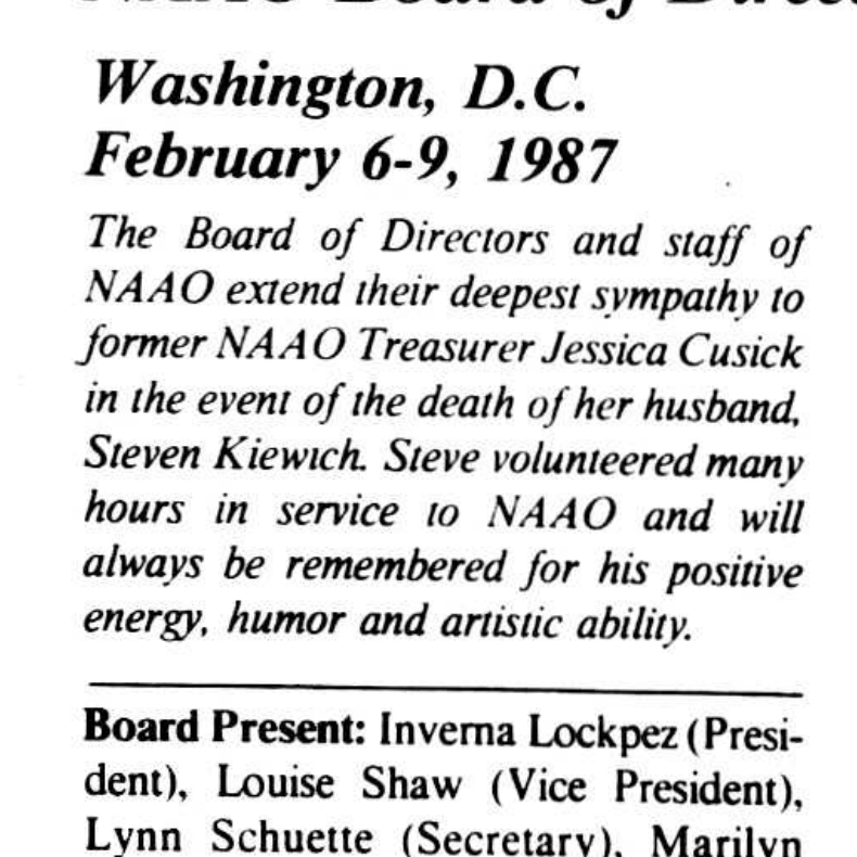 NAAO Bulletin – April-May-June&nbsp;1987