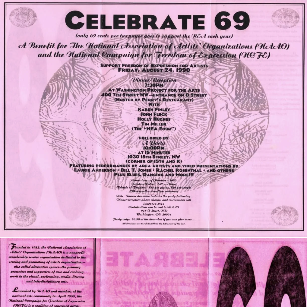 Celebrate 69: A Benefit for NAAO and the National Campaign for Freedom of Expression, 1990