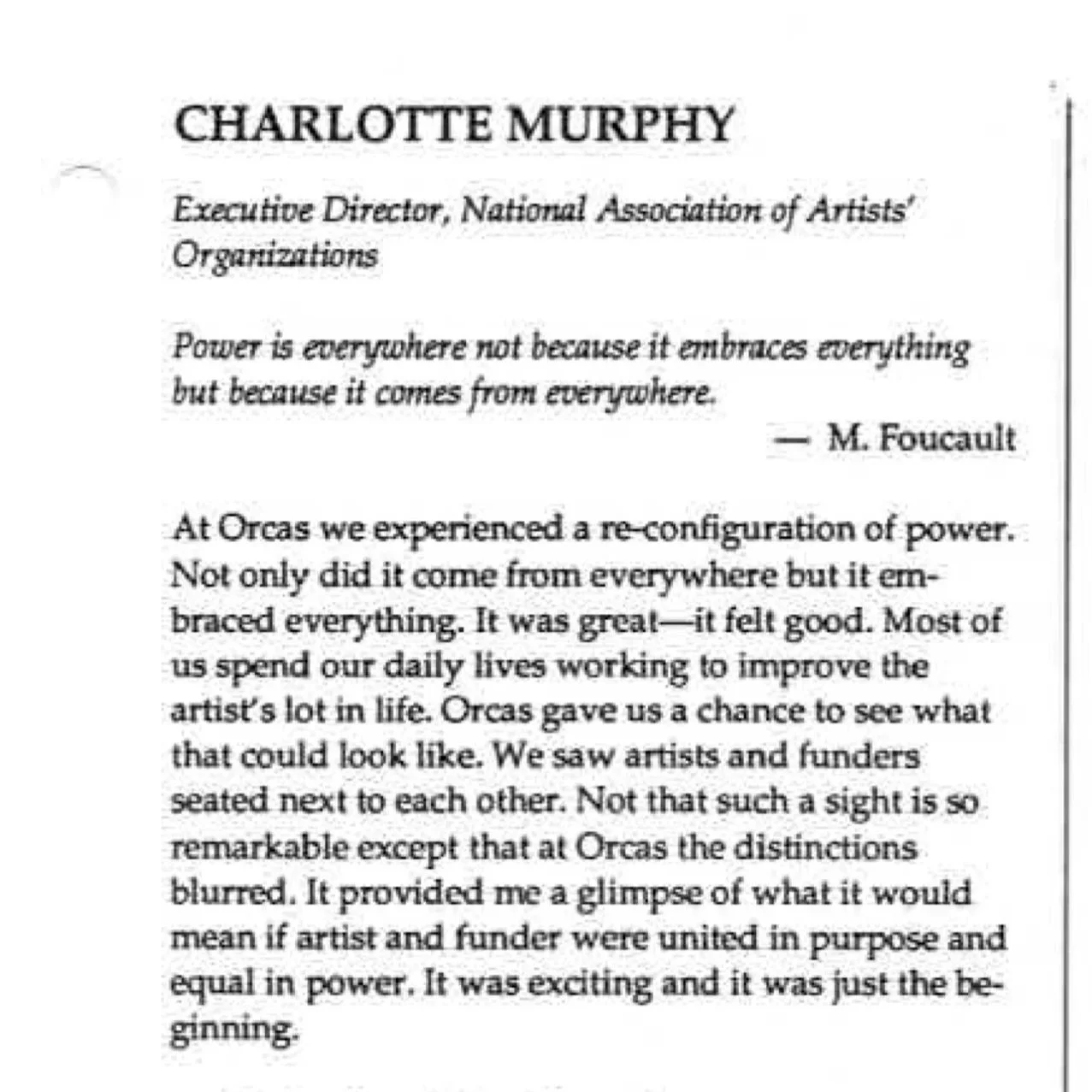 “Orcas Conference” by Charlotte Murphy
