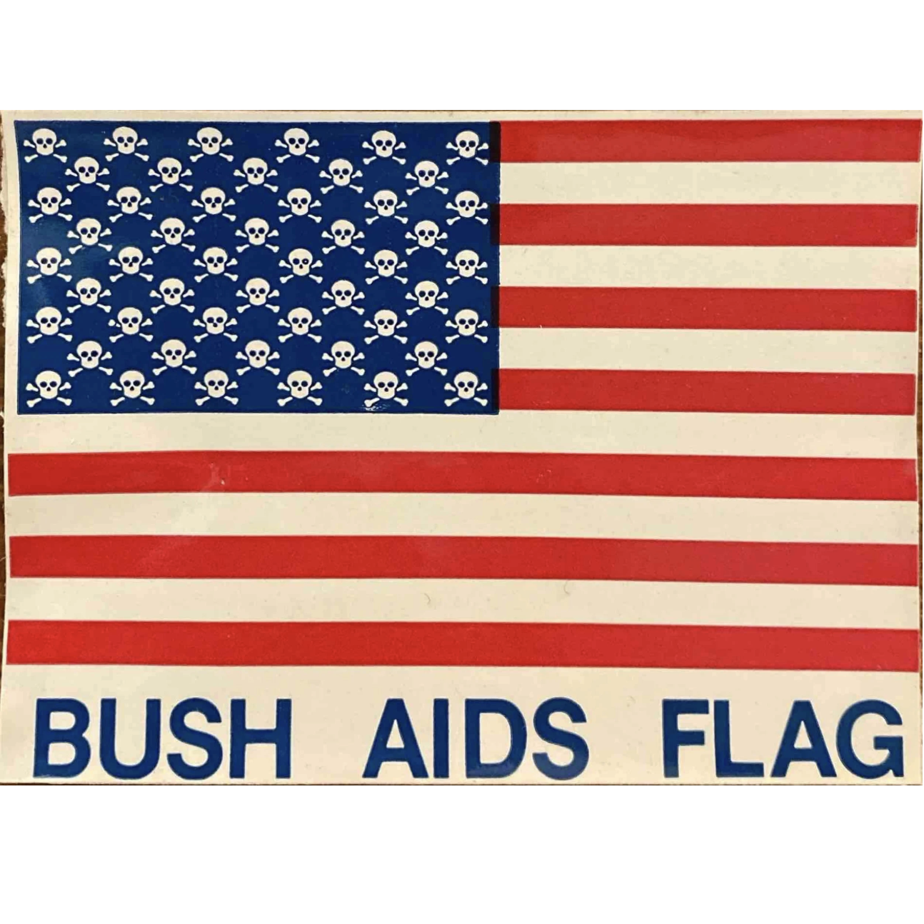 BUSH AIDS FLAG Sticker