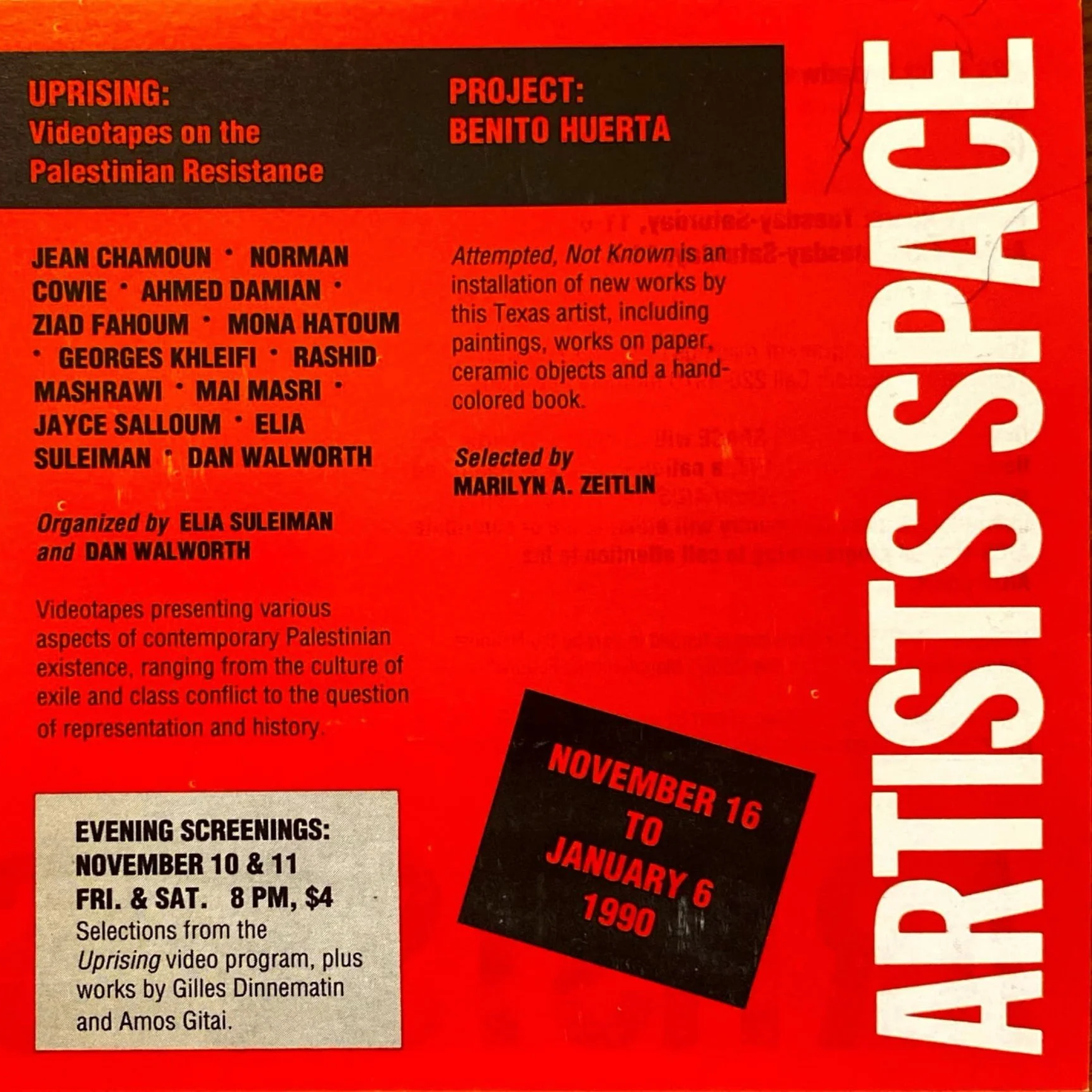 Artists Space: 1990 Programs