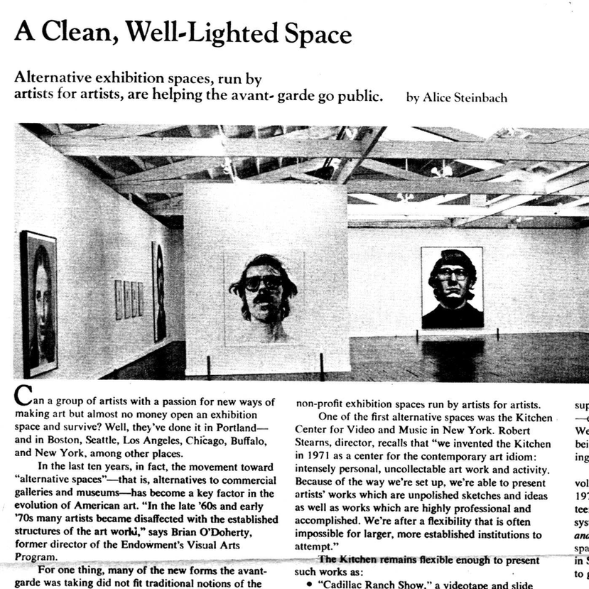 “A Clean, Well-Lighted Space” by Alice Steinbach, Cultural Post, July-August 1977