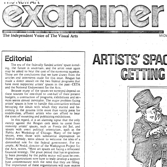 The New Art Examiner, Midwest Edition, March 1981