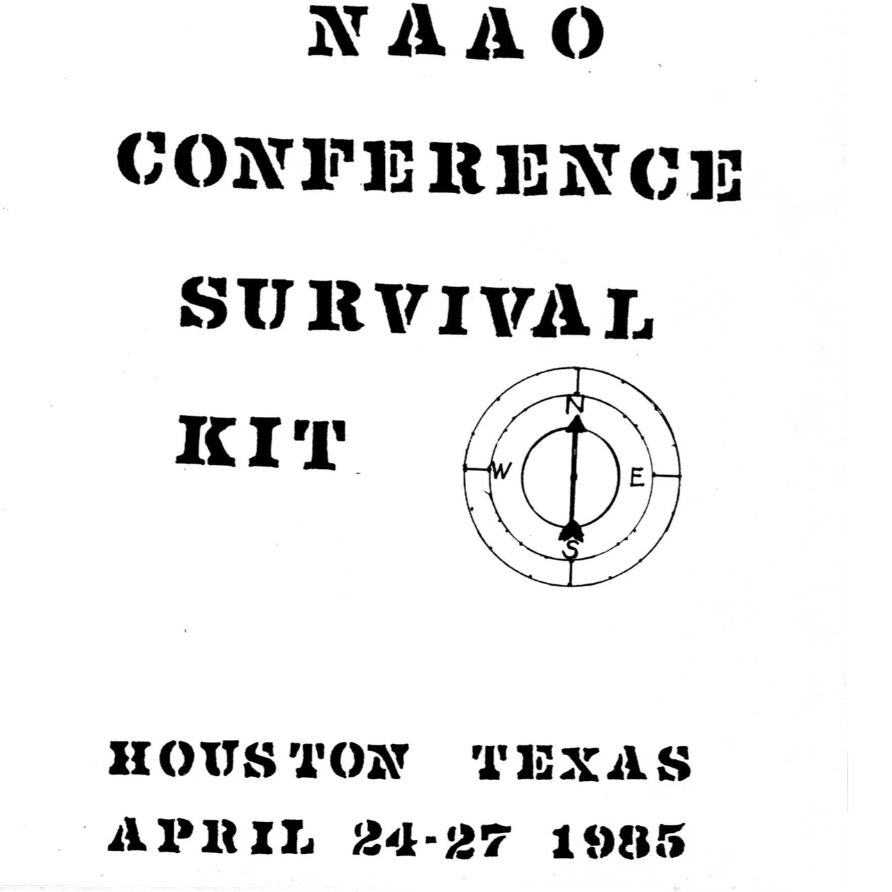NAAO Houston National Conference, 1985: Agenda, Participant List, Organizing Materials, and Correspondence