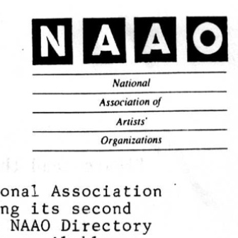 NAAO Directory, 1989 - Last Call for Submissions 