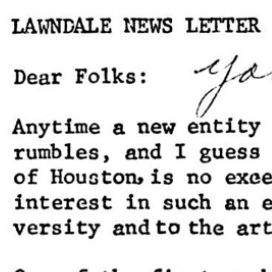 Lawndale (Houston, TX) Newsletter, July 1979