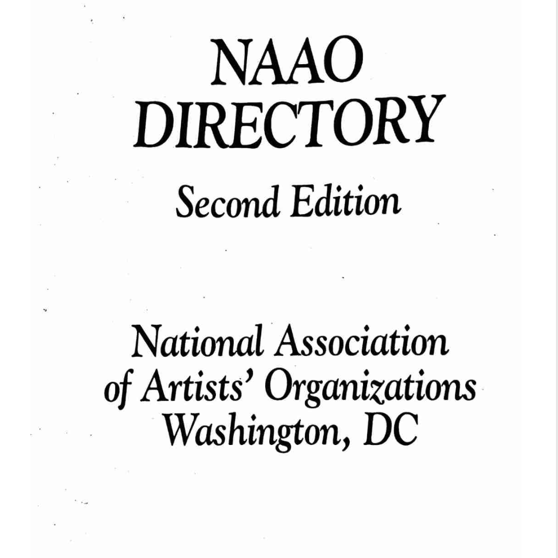 NAAO Directory, Second Edition, 1989