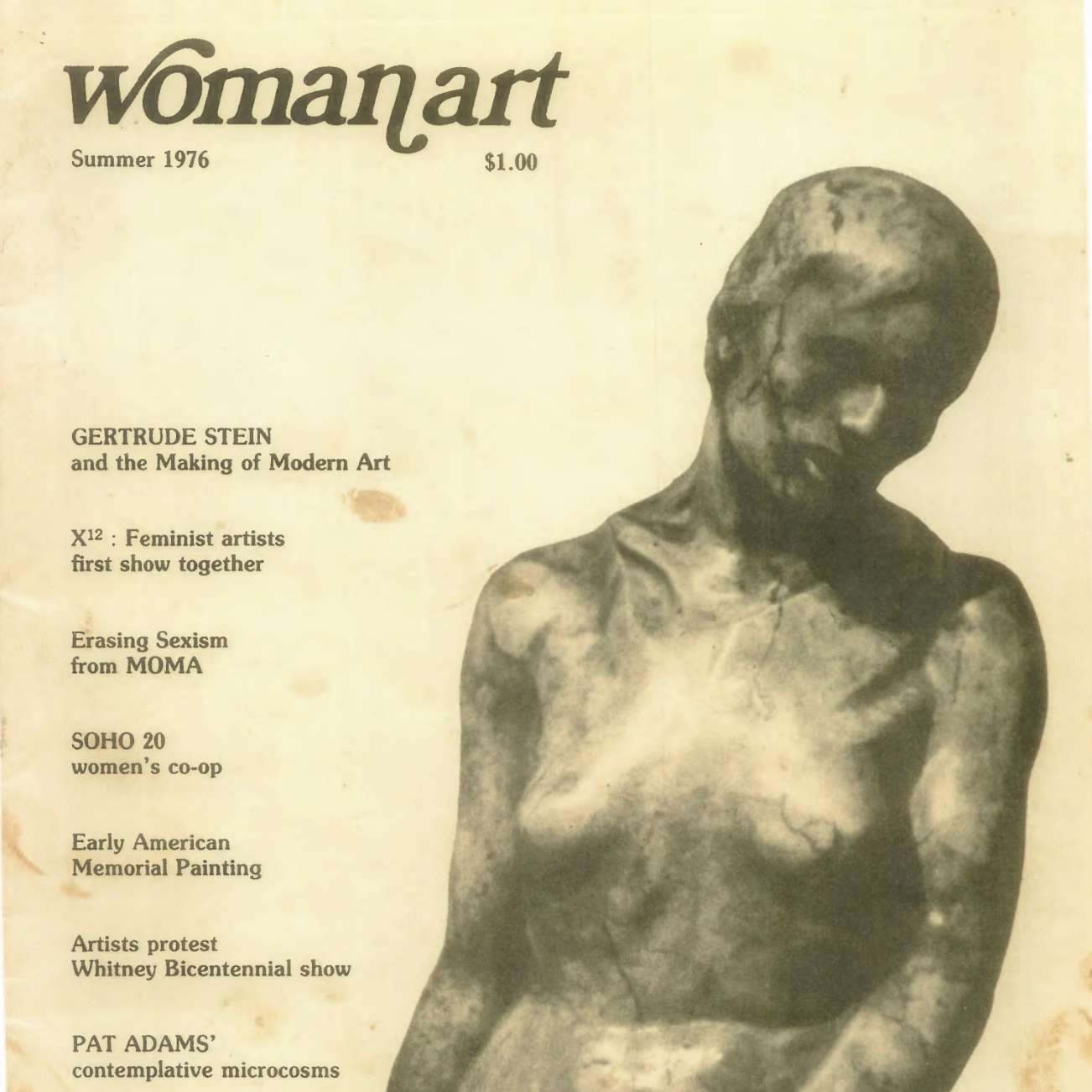 “X12: One of the first off-shoots of the contemporary women's art movement…” by Vernita Nemec, Womanart Magazine, Summer 1976