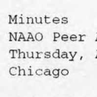 NAAO Peer Arts Service Organizations Partnership Project, Minutes from April 1998 Meeting