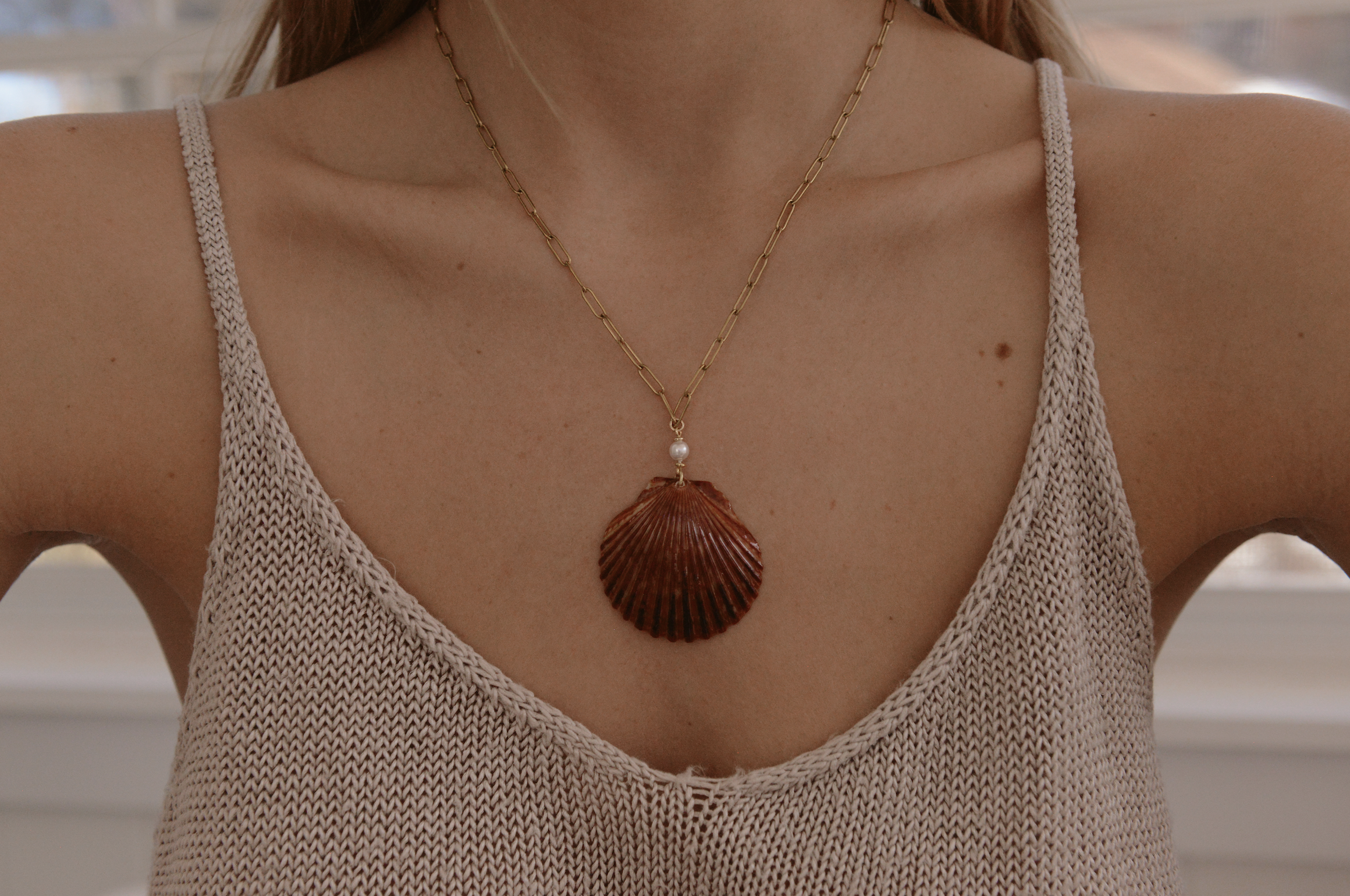 Large Cape May Scallop Necklace