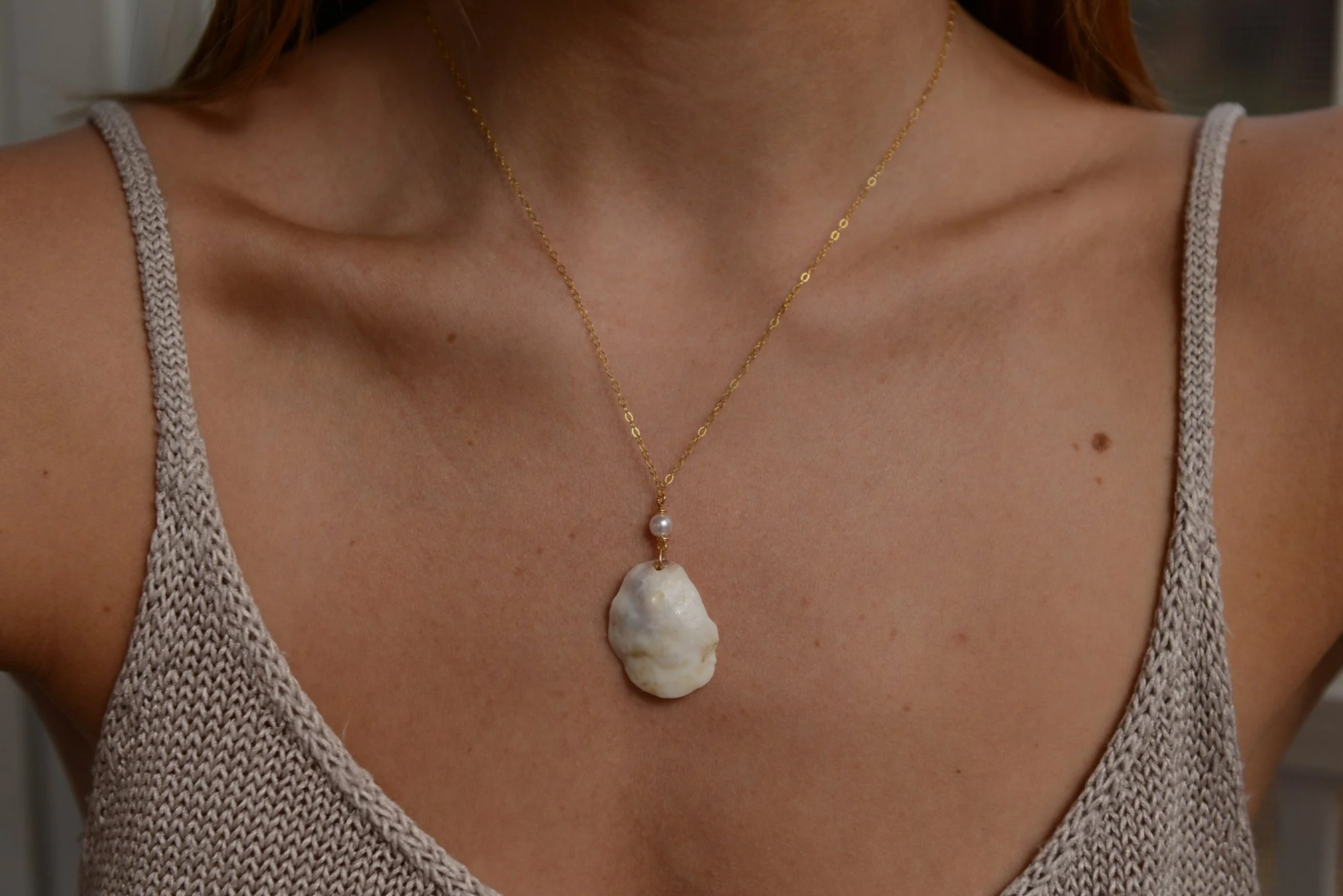 Cape May Oyster Necklace