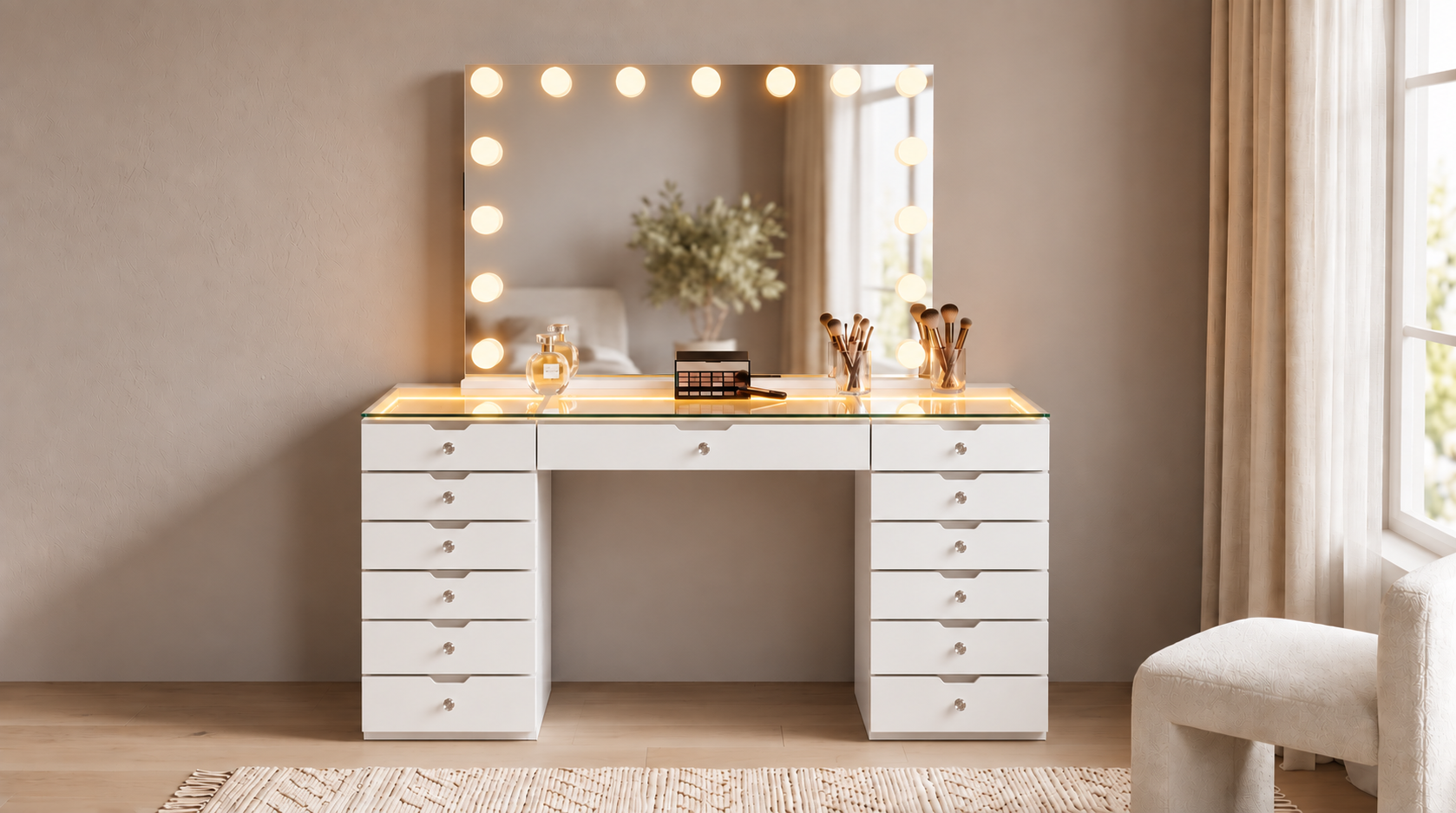 The Edit 13 Drawer Vanity Table