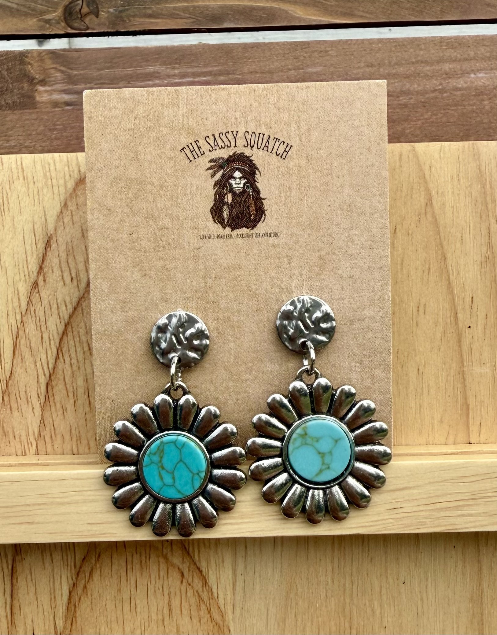 Paved Turquoise Dangles