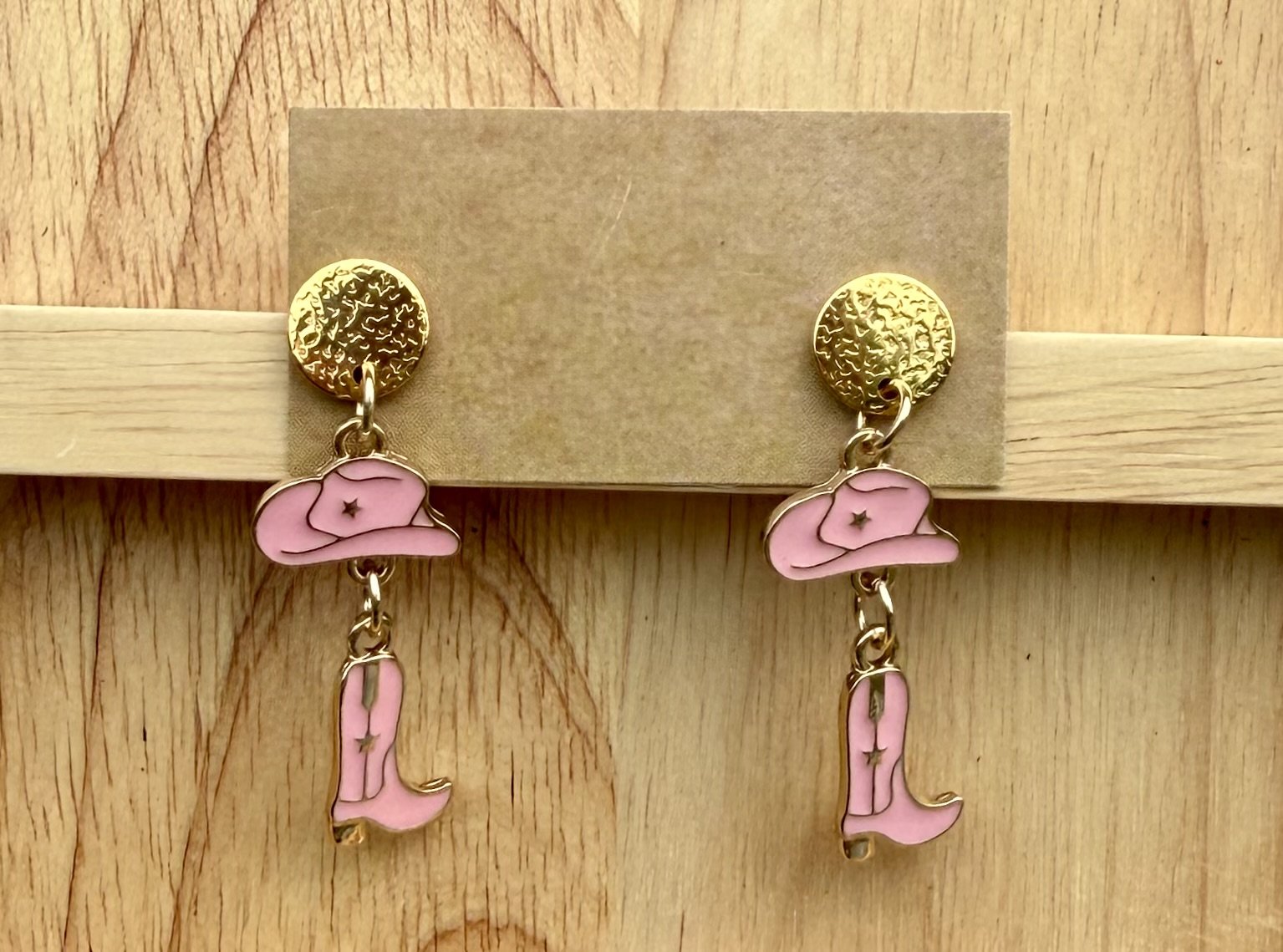 Pretty in Pink Cowgirl Dangles