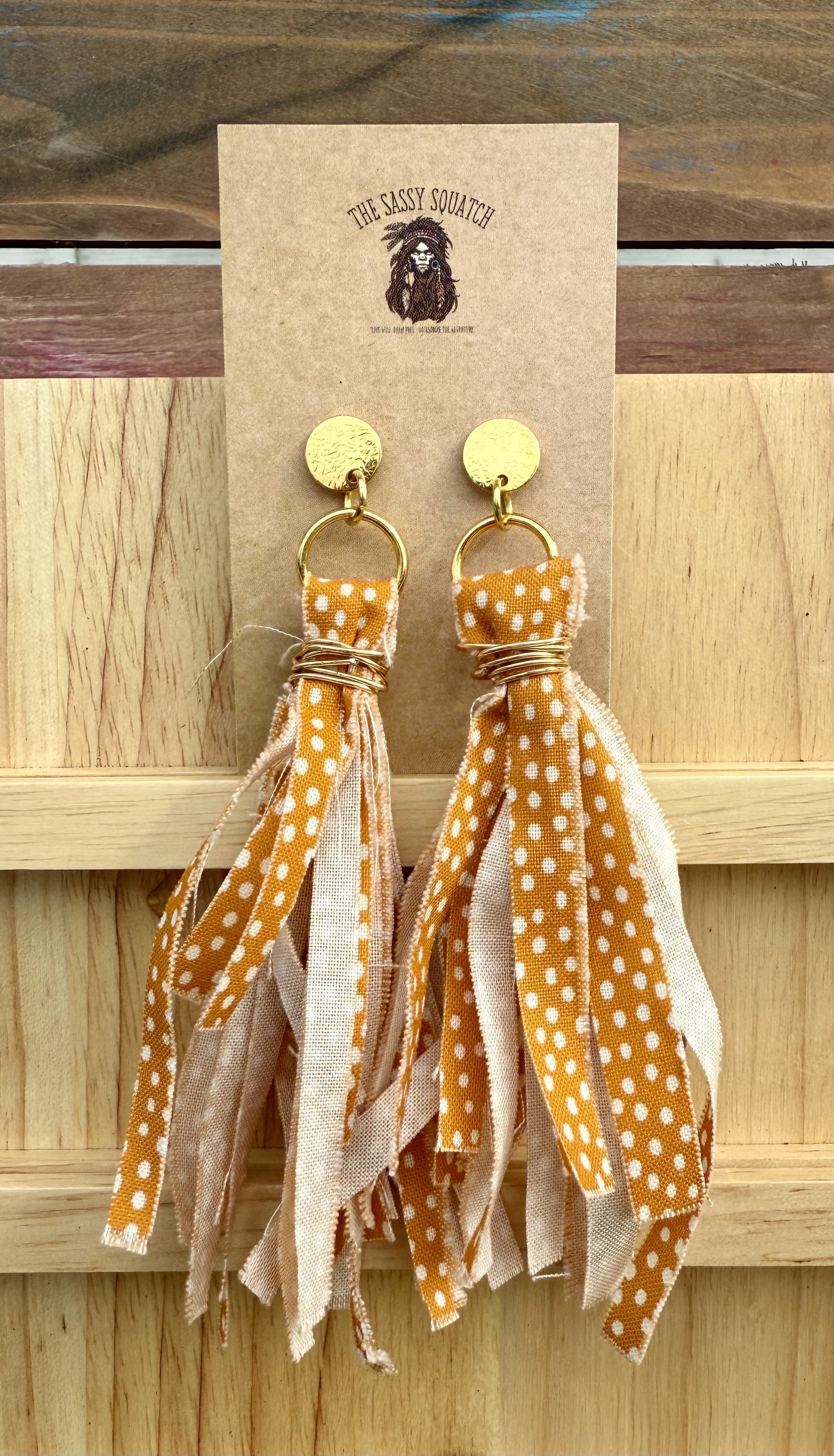 Orange Creamsicle Tassel Dangles