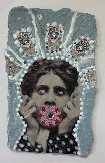 Unleash the Psycho Inside You - mixed media collage