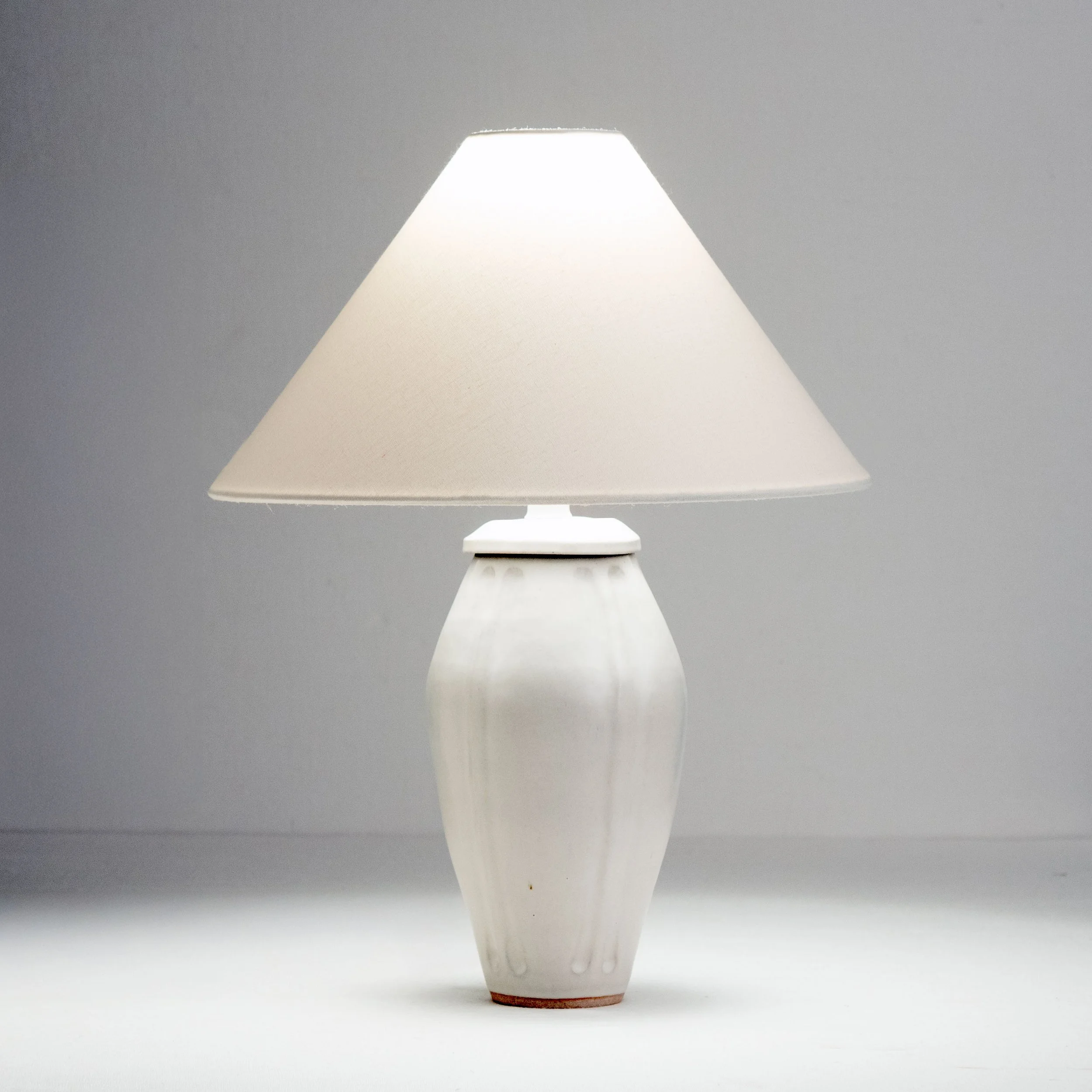 Medium White Lamp, wire and harp included