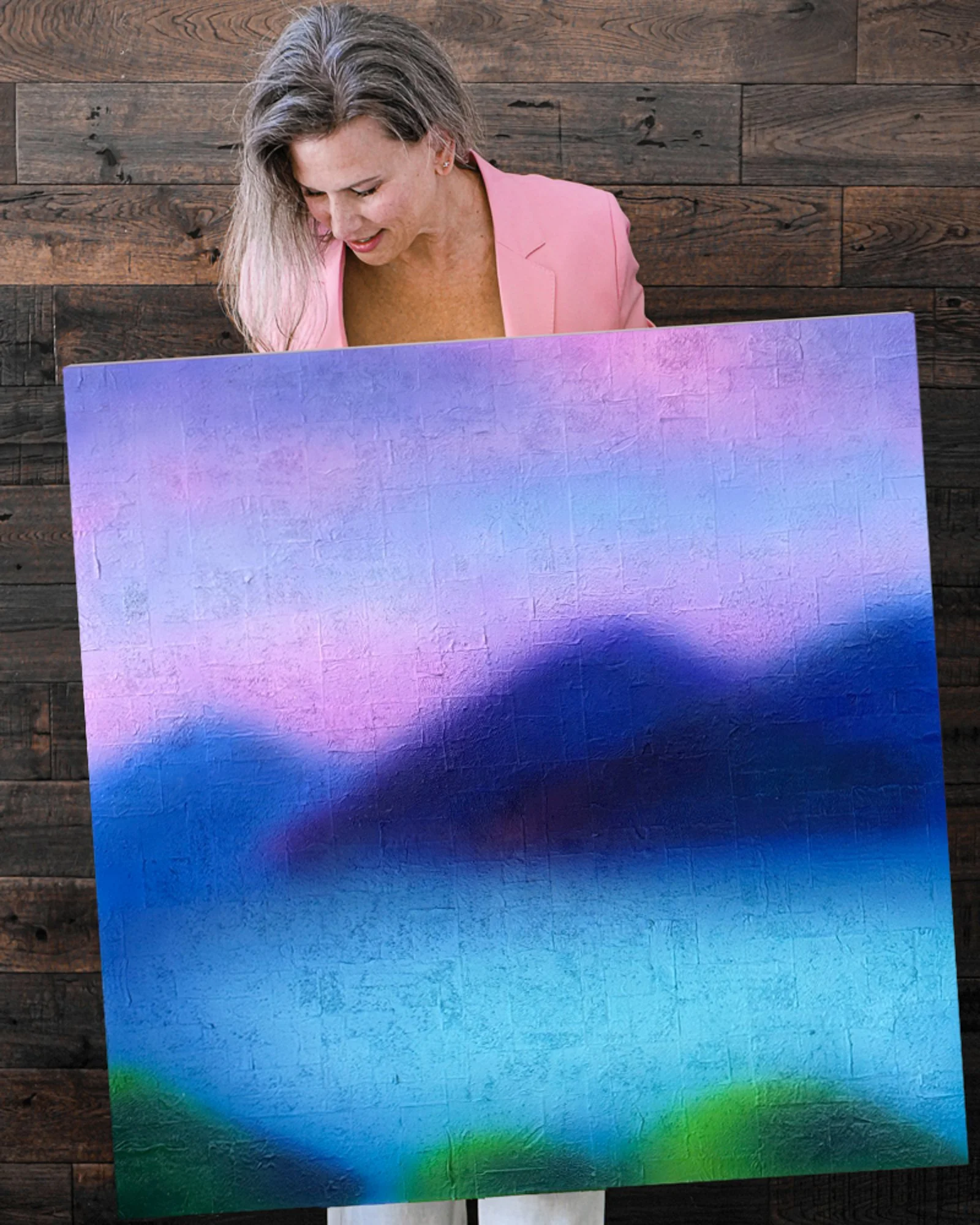 Laura holding "Just Before the Stars"