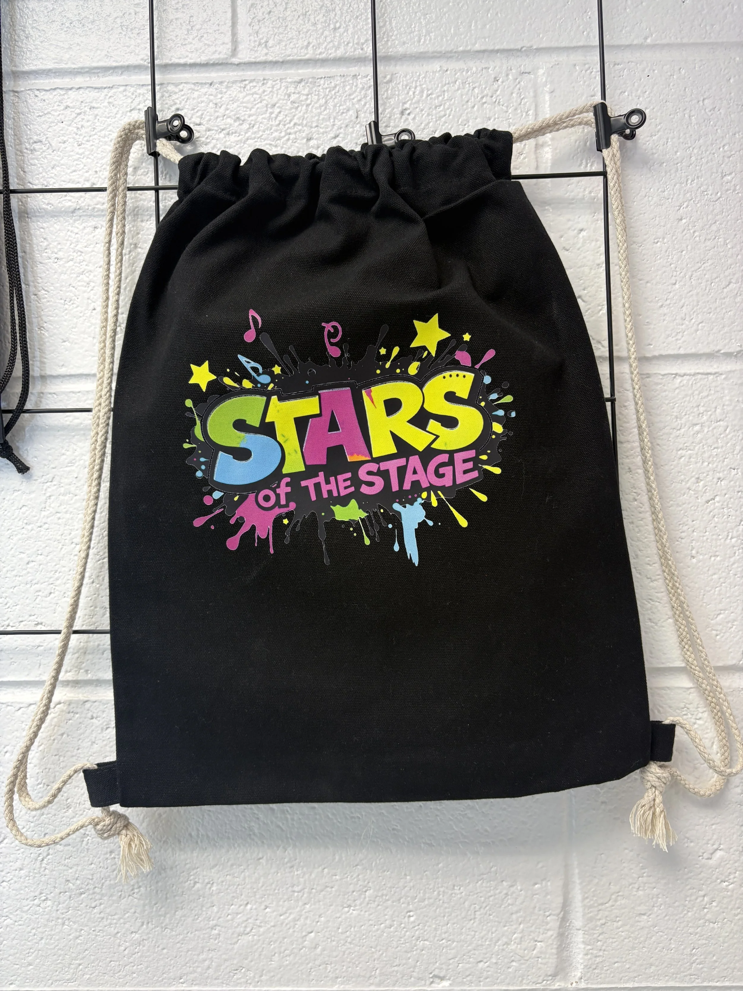 Stars Of The Stage Cinch Bag - White Strings
