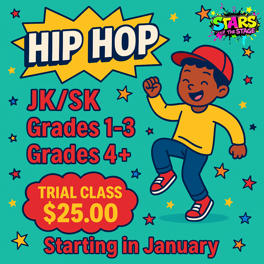 25.00 Trial Class Hip Hop, Acro and Parent & Tot- January