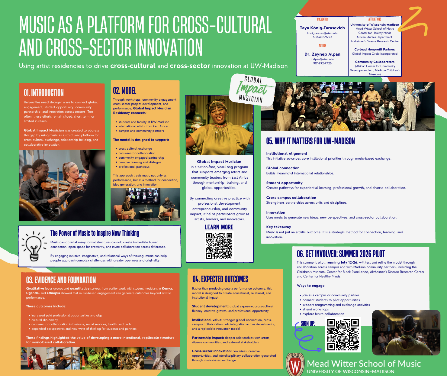 Poster Presentation on Global Impact Musician