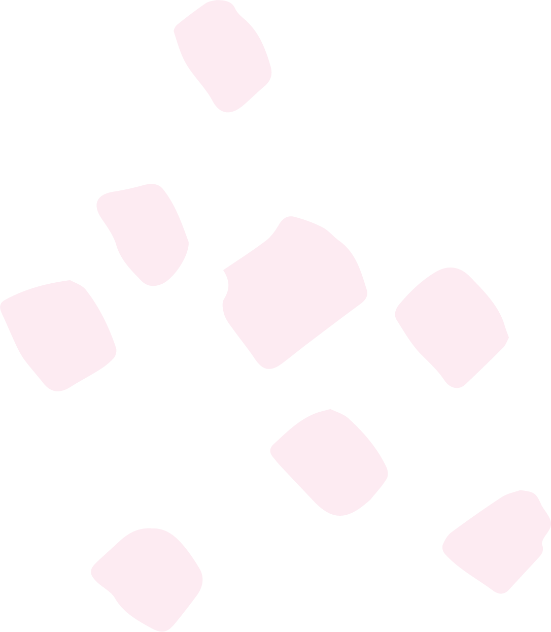Multiple light pink rectangular pills with rounded edges scattered on a black background.
