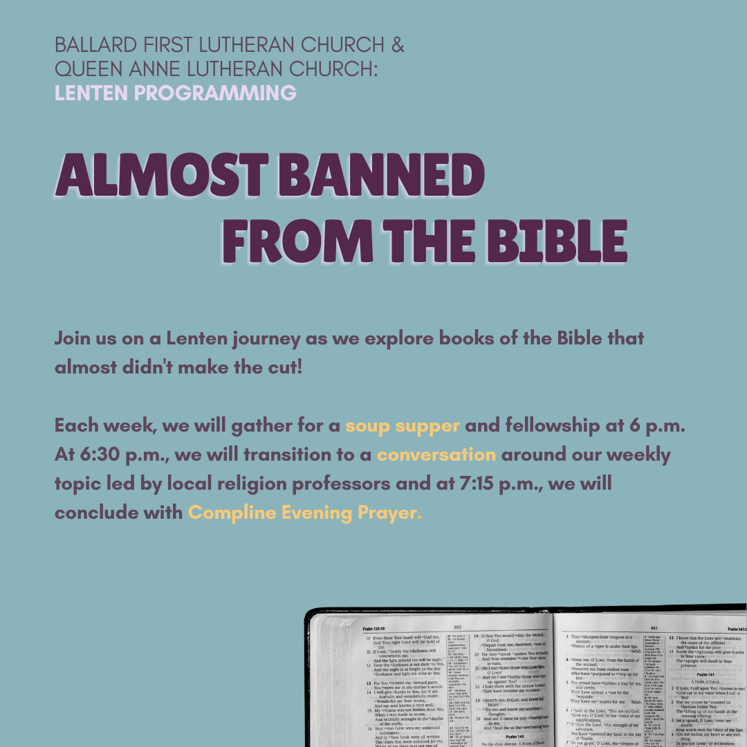 Wednesday Lenten Series: Almost Banned from the Bible 