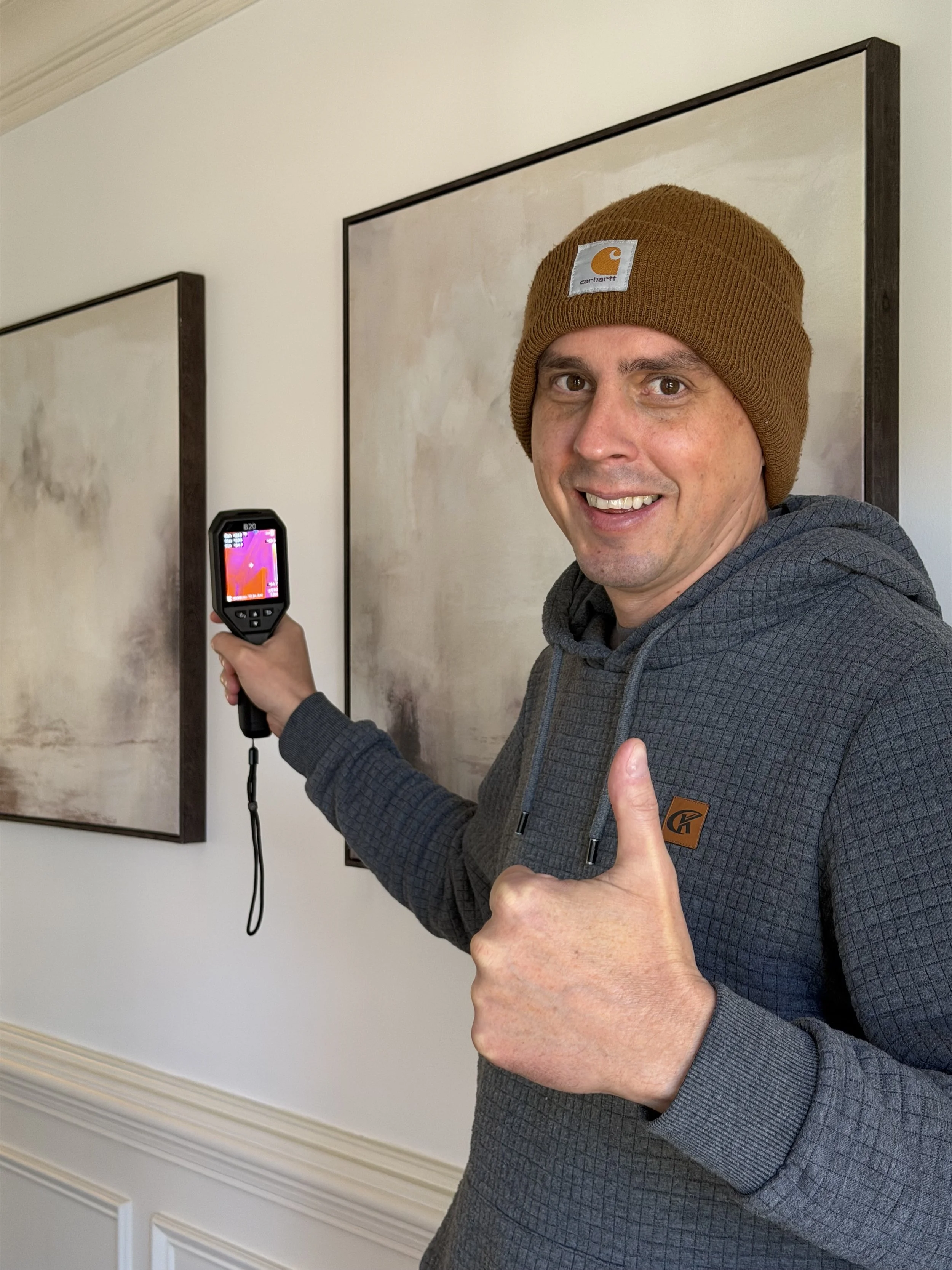 Home inspector thermal imaging
