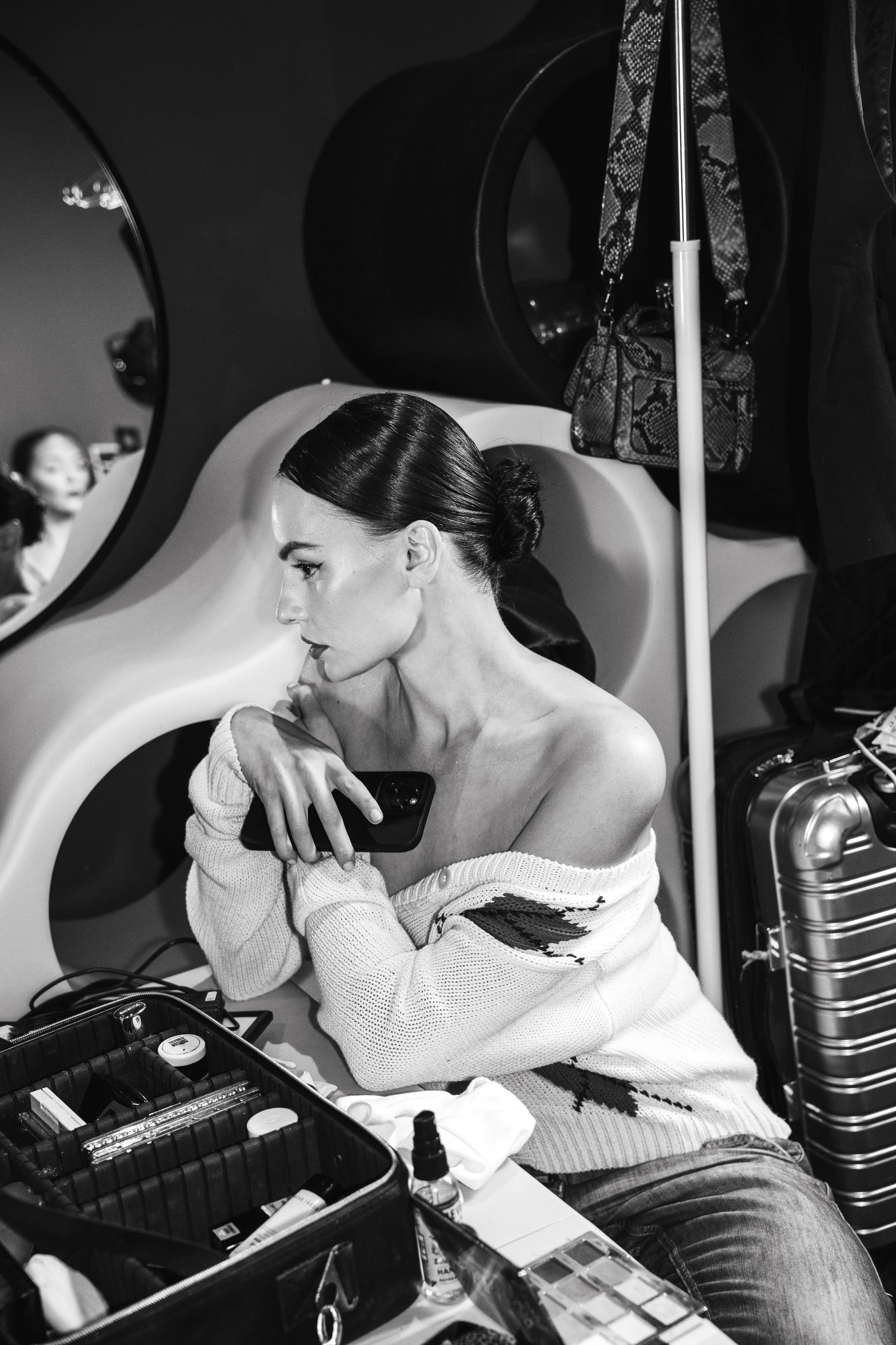 Backstage At NYC Fashion Week : Moulin Rouge Fashion Show At Dom Lounge, NYC