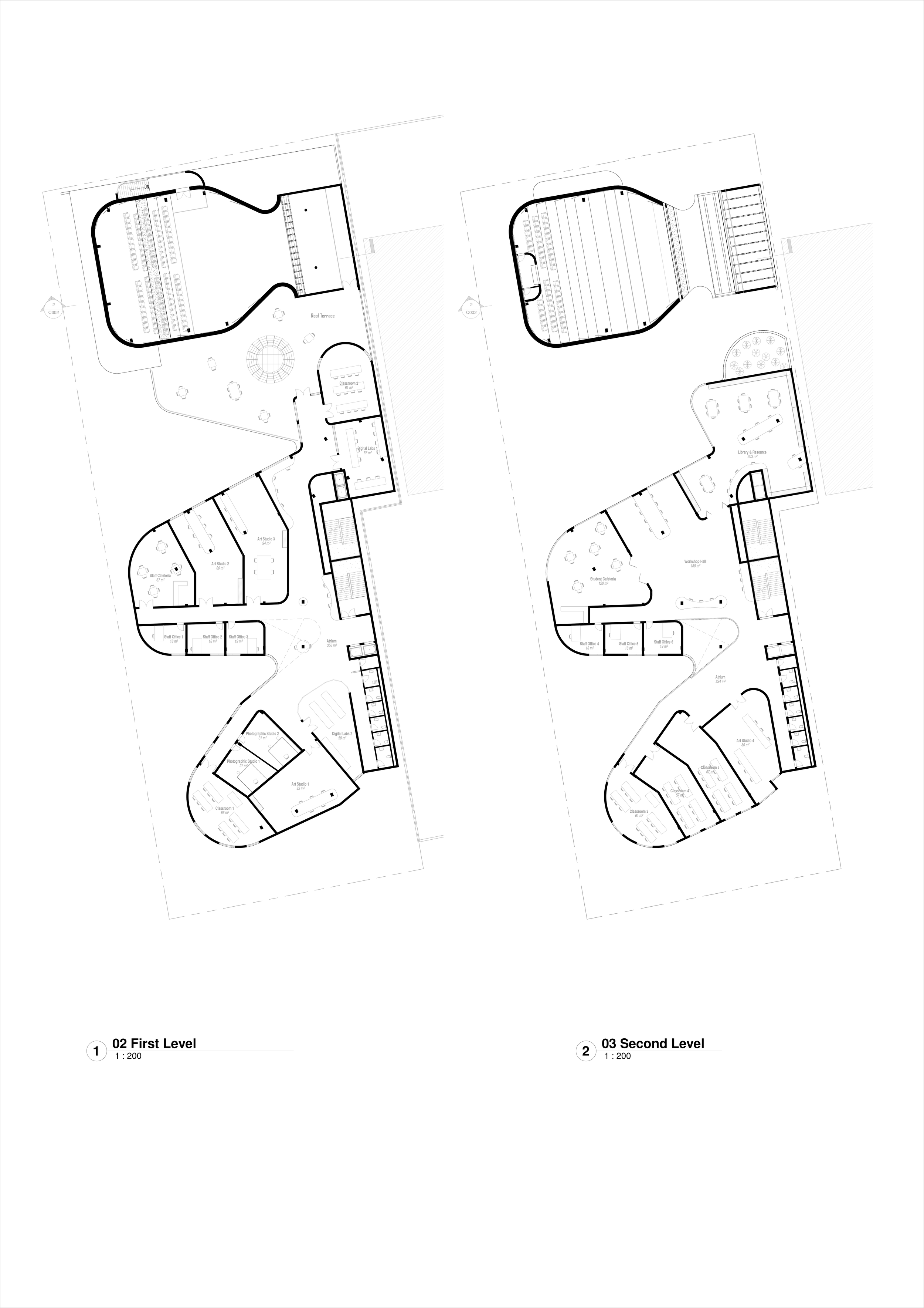 03-04 - First & Second Floor Plan