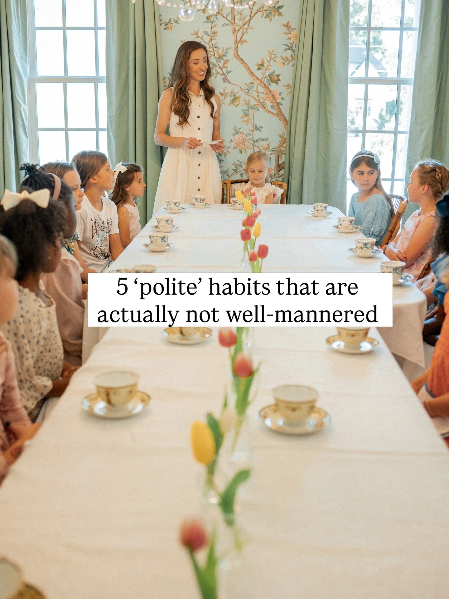 Modern etiquette is about demonstrating honor, kindness and respect to those around us. 

These 5 actions may feel polite with wonderful intentions, but a small change can make a big difference in courtesy. 

To learn more visit mannerly.com

What el