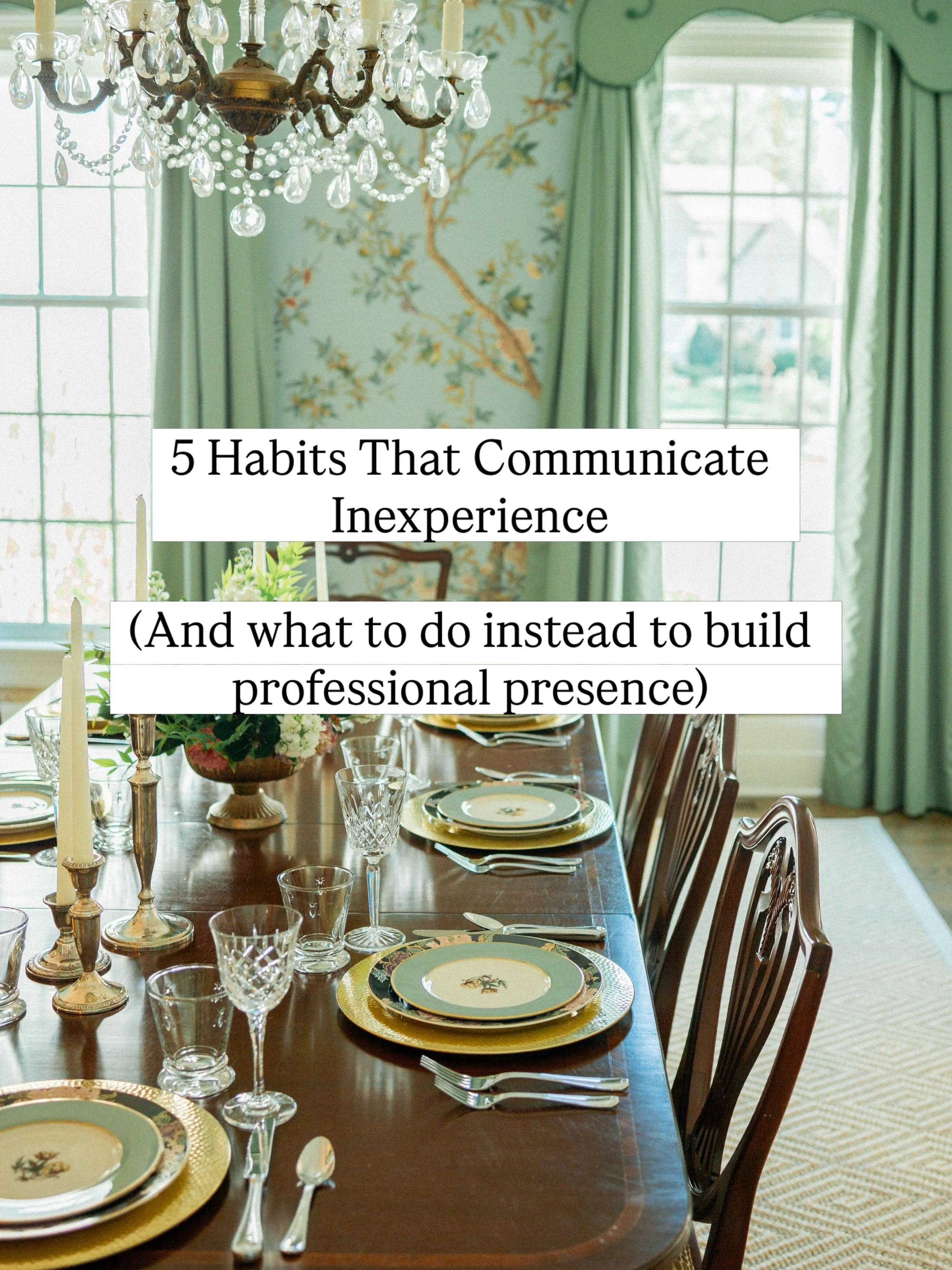 5 Habits That Communicate Inexperience

And what to do instead to build professional presence.

1. Apologizing before speaking
  Starting with &ldquo;Sorry, but&hellip;&rdquo; weakens your message before it begins. Research on communication consisten