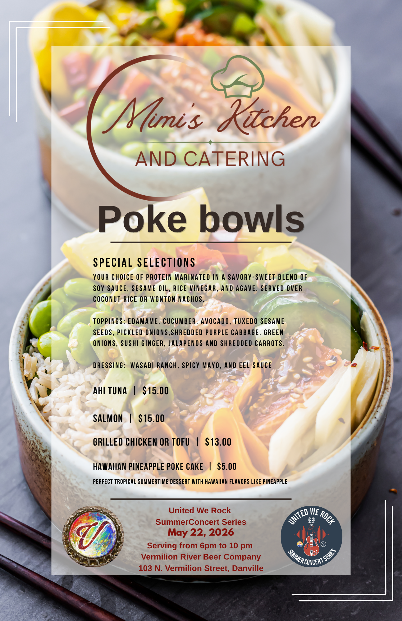 Poke Bowls at United We Rock!