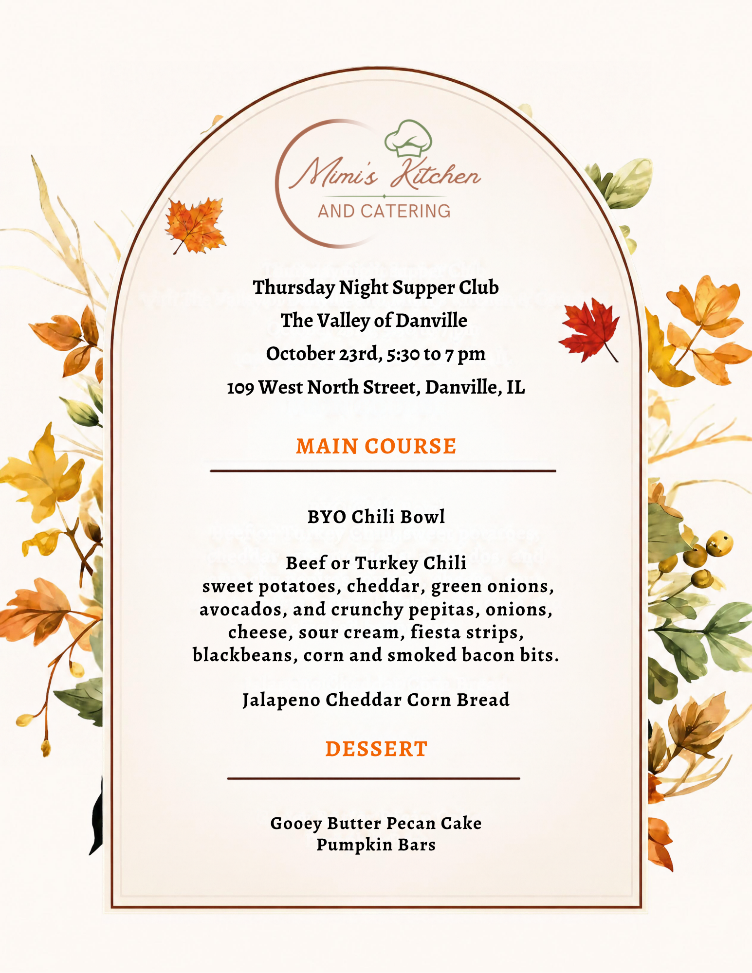 October Thursday Night Supper Club