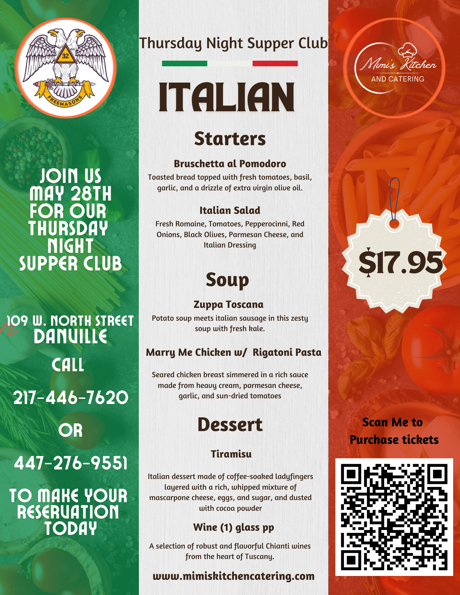 Thursday Night Supper Club with Mimi's Kitchen & Catering and The Valley of Danville