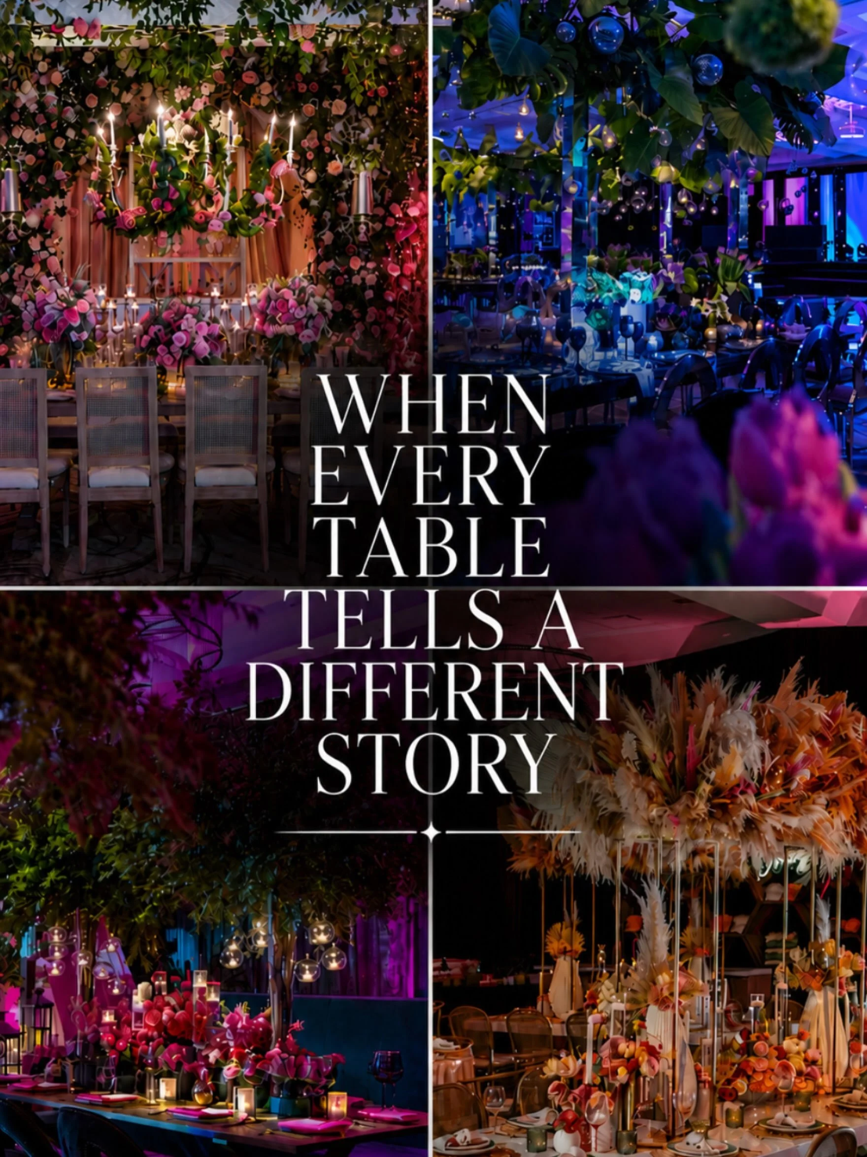 &ldquo;When every table tells a different story because no two celebrations should ever look the same. Ready to start planning yours? #BocaRatonEventPlanner #LuxuryBarMitzvah #SouthFloridaWedding #EventDesignMiami #MitzvahPlanner