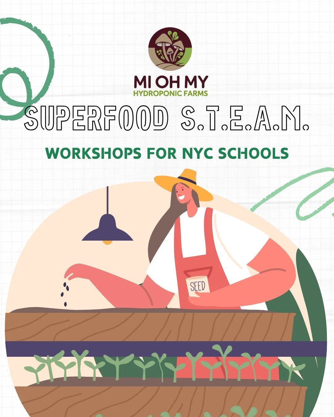🌱 Ready to transform your K-12 classroom into a living lab? Mi Oh My Farms Teaching Farmers offer hands-on S.T.E.A.M. workshops for NYC schools where students dive into indoor mushroom cultivation, hydroponic microgreens, and more! Watch curiosity g