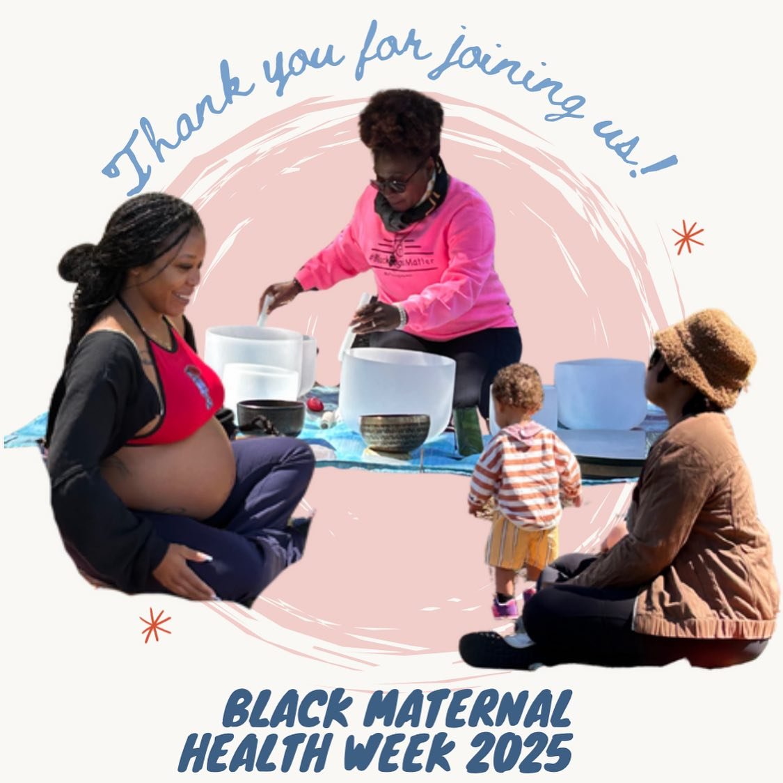 Thank you for joining us during Black Maternal Health Week! 

We took some time under the eucalyptus grove to honor Black mamas🌟 

Special thank you to Faatima for leading, guiding, and holding us in the most wonderful sound bath healing session🌸

