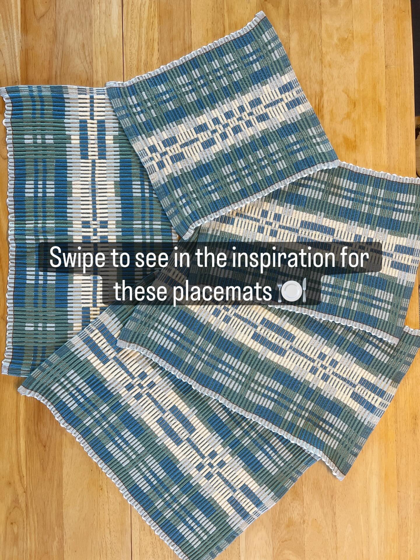 As part of the local weaving guild chapter here in Methow Valley, we have an annual weaving challenge! This year we had to make a placemat which was inspired by the mug ☕️ of a fellow guild member. I chose to match the colors and do a warp rep weave 