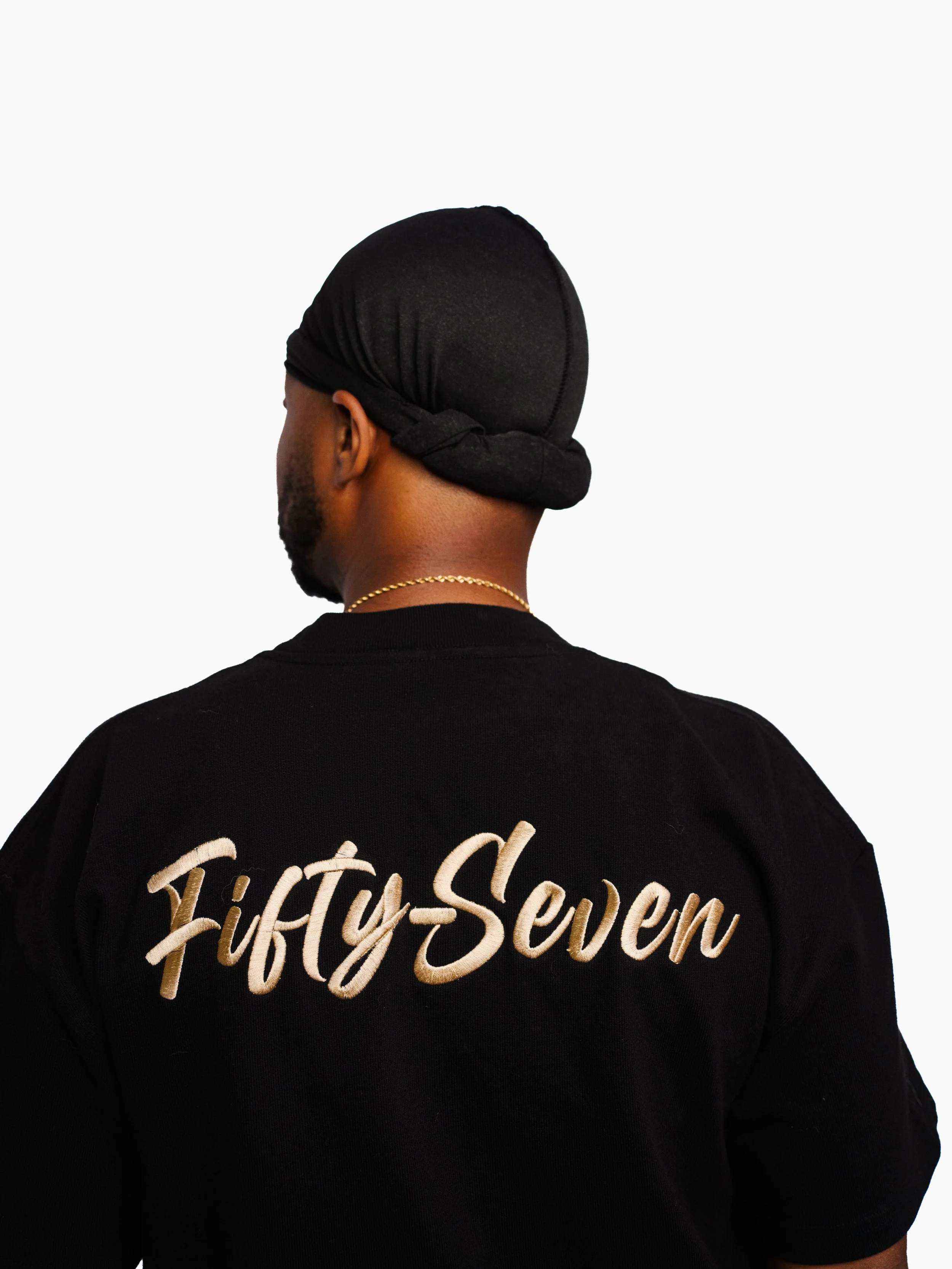 57 | 1 of 1 Black+Gold Limited Edition Oversized Tee