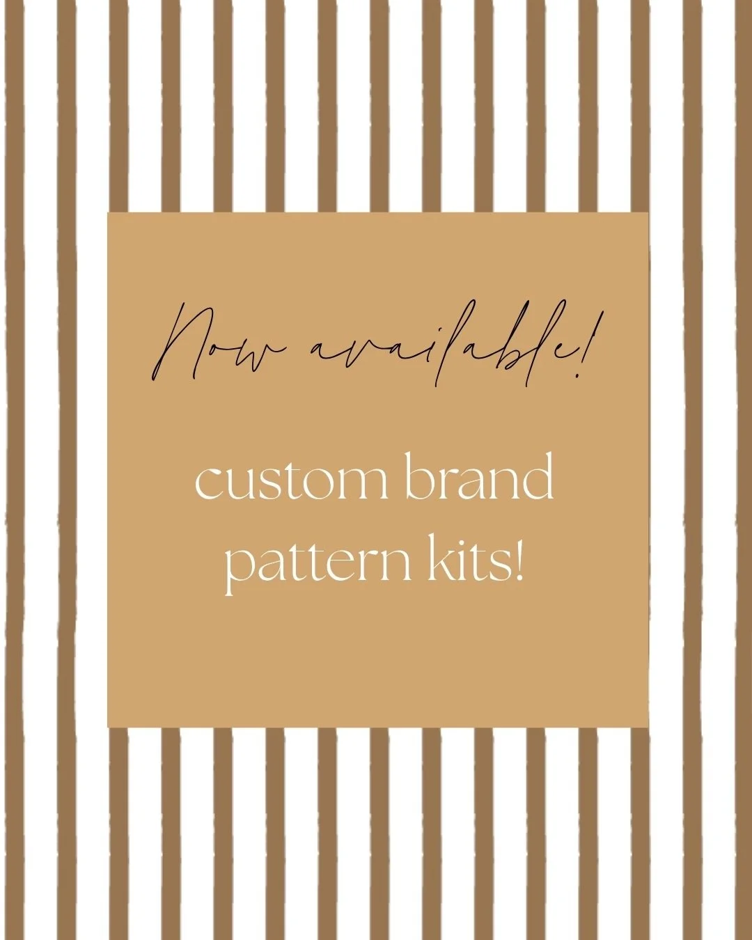 They&rsquo;re finally here!!

Custom brand pattern kits!

If you&rsquo;re a small business and want your brand to really stand out, here&rsquo;s your solution!

A set of customized patterns and graphics to take your branding to the next level!

But w