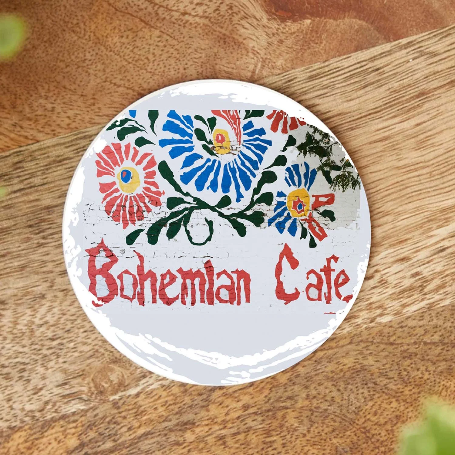 Bohemian Cafe Coaster (flowers)