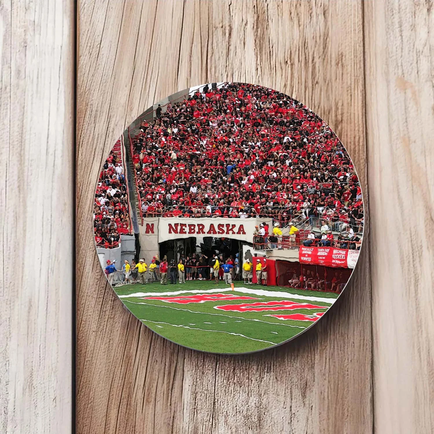 Husker Fans by the Tunnel Coaster
