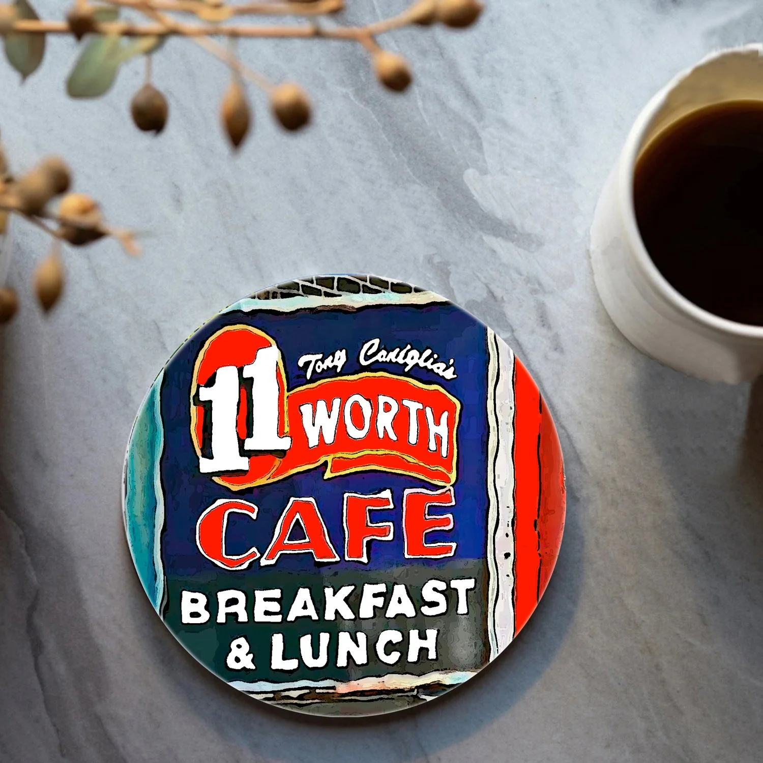11 worth Cafe Coaster