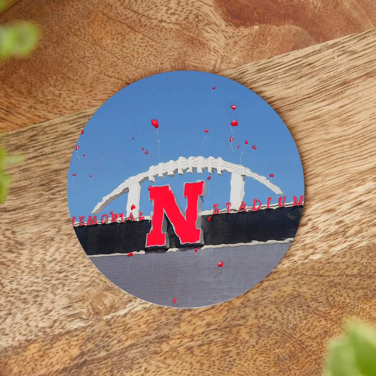 Huskers Memorial N Stadium Coaster
