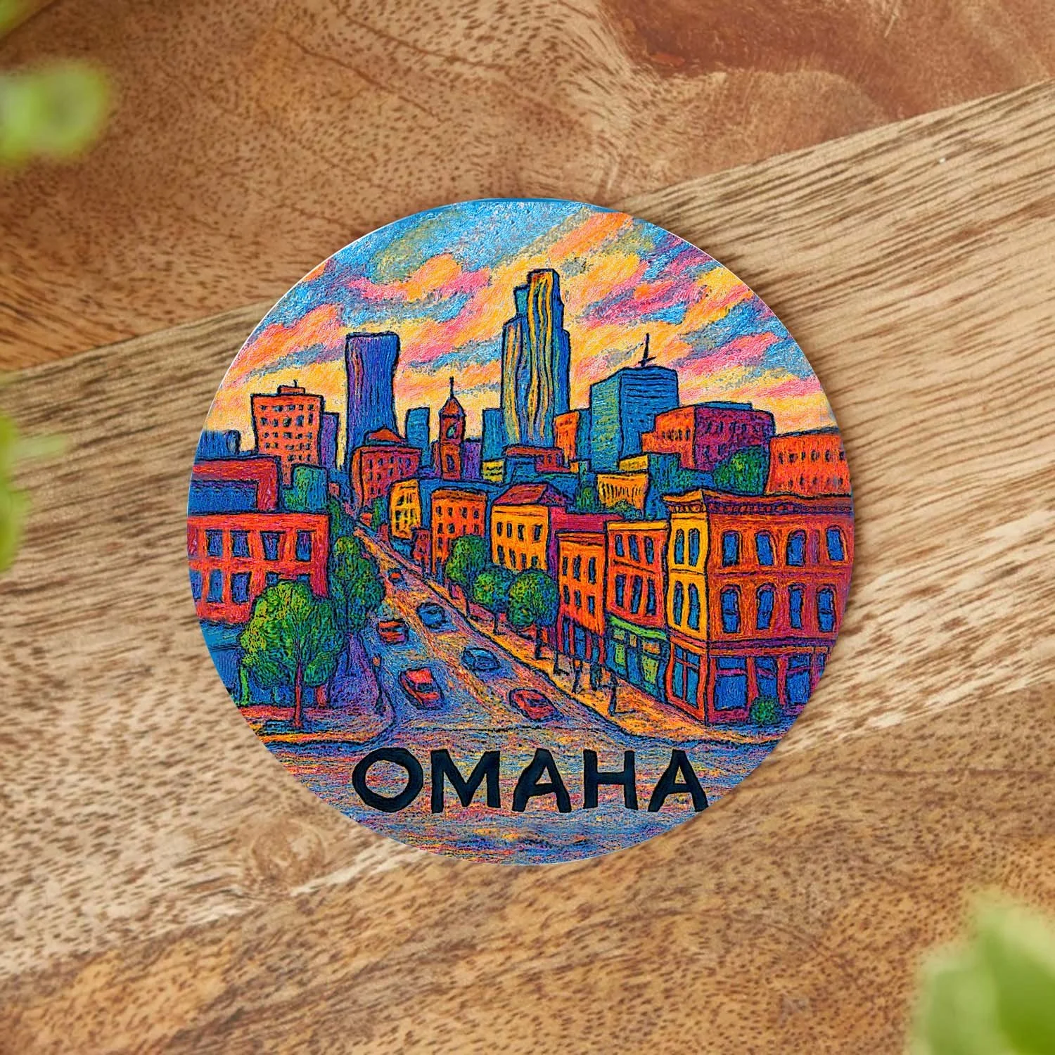 Omaha Cityscape Coaster 1