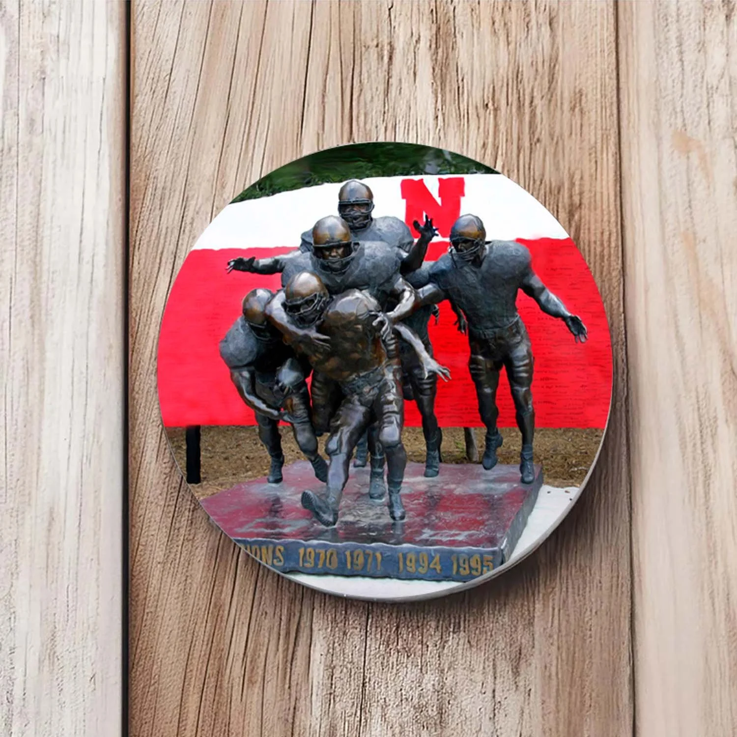 Huskers Red Statue Coaster