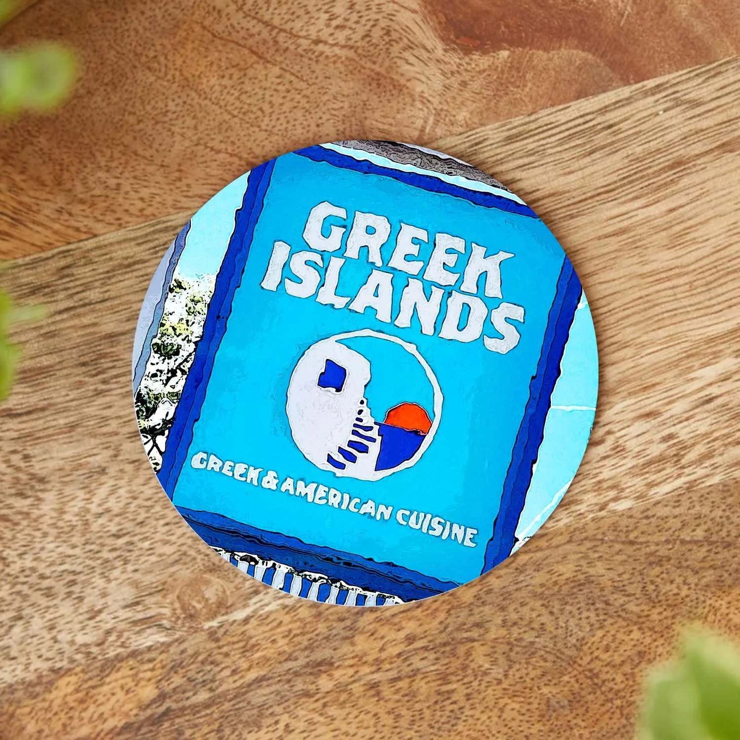 Greek Islands Restaurant Coaster