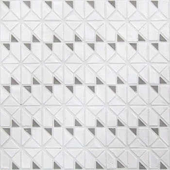   Talco Cenere 1  Micro Multiplem  

 Micro Multiplem, Matte, Geometric, Monochromatic, Recycled Glass and Clay, 12 x 12 in, Handmade, Grey, White, 2026 
 